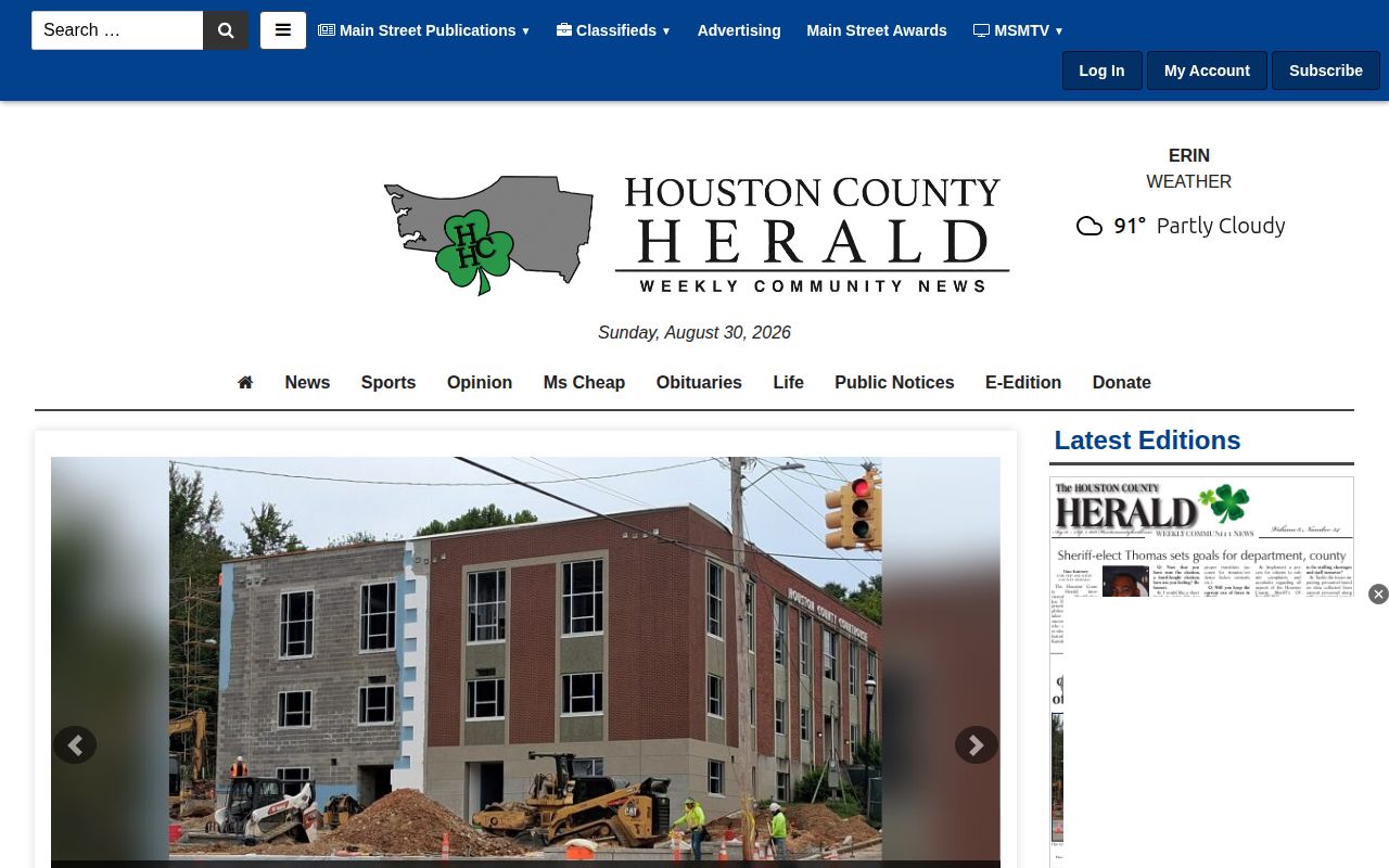 Houston County arrest news source page for the Houston County Herald