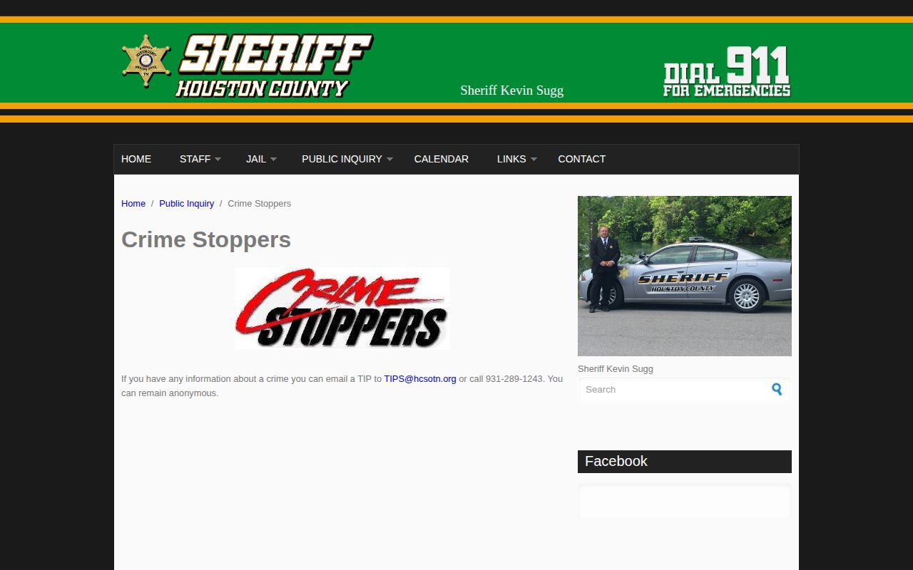 Houston County wanted-fugitives Crime Stoppers contact page